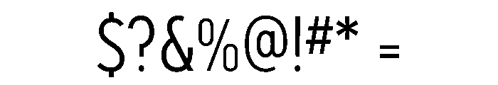 Relish CondensedBook Font OTHER CHARS