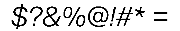 Renens2021 LightItalic Font OTHER CHARS