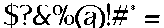 ReservoirPlaque GlyphicBold Font OTHER CHARS