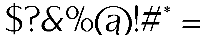 ReservoirPlaque GlyphicRegular Font OTHER CHARS