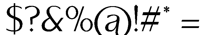 ReservoirPlaque SansRegular Font OTHER CHARS