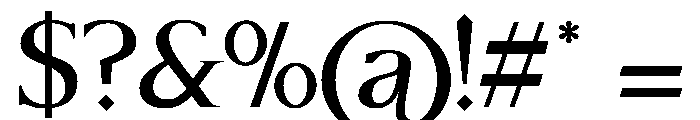 ReservoirPlaque SerifBold Font OTHER CHARS