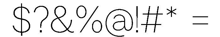 ResidenzGrotesk Thin Instance Font OTHER CHARS