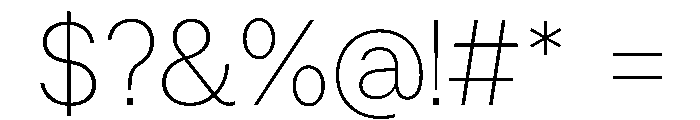 ResidenzGrotesk Thin Font OTHER CHARS