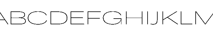 ResidenzGrotesk ThinExpanded Instance Font UPPERCASE