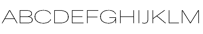 ResidenzGrotesk ThinExtended Instance Font UPPERCASE