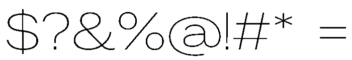 ResidenzGrotesk ThinExtraWide Instance Font OTHER CHARS