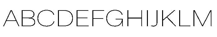 ResidenzGrotesk ThinExtraWide Instance Font UPPERCASE