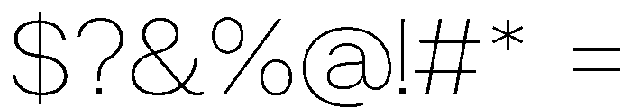 ResidenzGrotesk ThinWide Instance Font OTHER CHARS