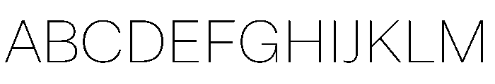 ResidenzGrotesk ThinWide Instance Font UPPERCASE