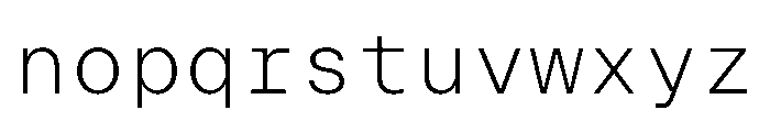 ResidenzGroteskMono MonoLight Instance Font LOWERCASE