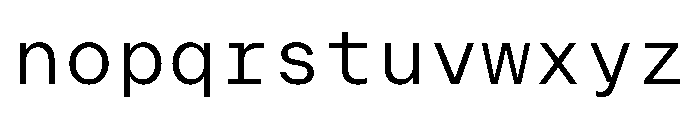 ResidenzGroteskMono MonoRegular Instance Font LOWERCASE
