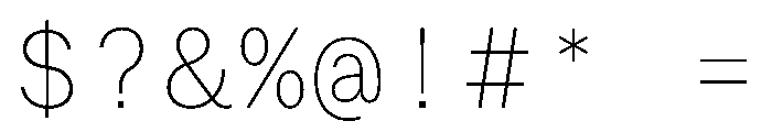 ResidenzGroteskMono MonoThin Instance Font OTHER CHARS