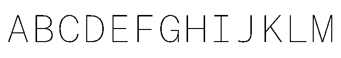 ResidenzGroteskMono MonoThin Instance Font UPPERCASE