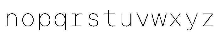 ResidenzGroteskMono MonoThin Instance Font LOWERCASE