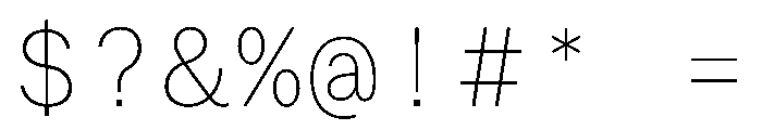 ResidenzGroteskMono MonoThin Font OTHER CHARS