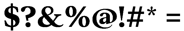 ResidenzSerif BoldSmall Instance Font OTHER CHARS