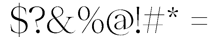 ResidenzSerif LightLarge Instance Font OTHER CHARS