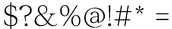 ResidenzSerif LightSmall Instance Font OTHER CHARS