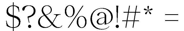 ResidenzSerif LightStandard Instance Font OTHER CHARS
