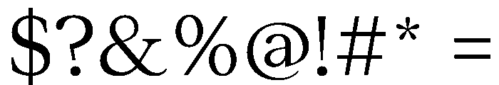 ResidenzSerif RegularSmall Instance Font OTHER CHARS