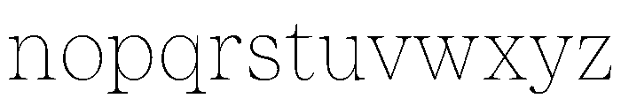 ResidenzSerif ThinSmall Instance Font LOWERCASE
