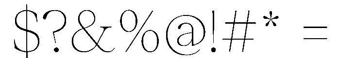 ResidenzSerif ThinStandard Instance Font OTHER CHARS