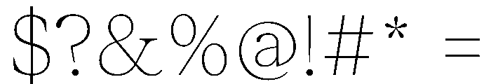 ResidenzSerifSmall ThinSmall Font OTHER CHARS