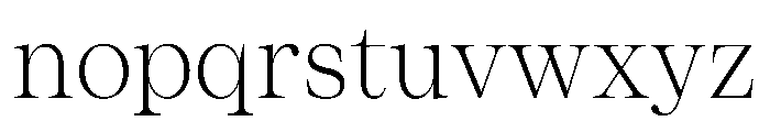 ResidenzSerifStandard LightStandard Font LOWERCASE