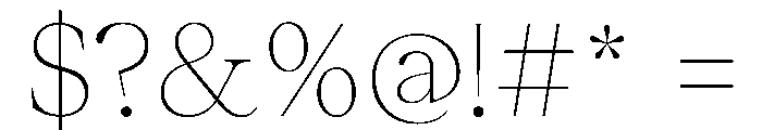 ResidenzSerifStandard ThinStandard Font OTHER CHARS