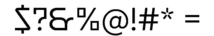 ReversaText MediumText Font OTHER CHARS
