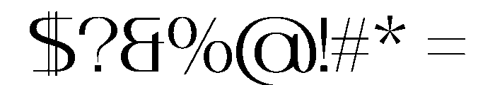 Revetra Light Instance Font OTHER CHARS