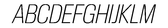 Review Condensed Thin Italic Font UPPERCASE