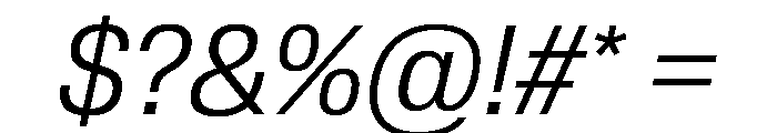Review Light Italic Font OTHER CHARS