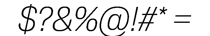 Review Thin Italic Font OTHER CHARS