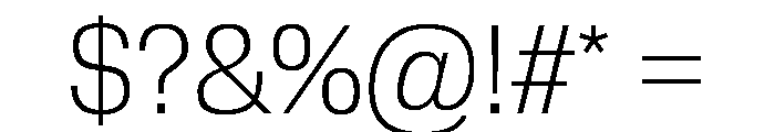 Review Thin Font OTHER CHARS