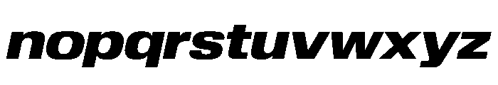 Review Wide Heavy Italic Font LOWERCASE
