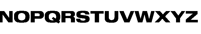 Review Wide Heavy Font UPPERCASE