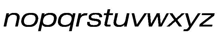Review Wide Regular Italic Font LOWERCASE