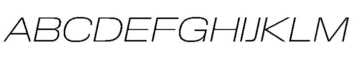 Review Wide Thin Italic Font UPPERCASE