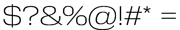Review Wide Thin Font OTHER CHARS