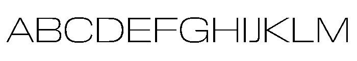 Review Wide Thin Font UPPERCASE