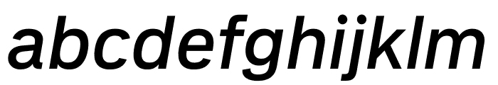 Recognition Medium Italic Font LOWERCASE