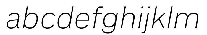 Recognition Thin Italic Font LOWERCASE
