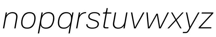 Recognition Thin Italic Font LOWERCASE