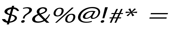 Regala-ExtraexpandedItalic Font OTHER CHARS