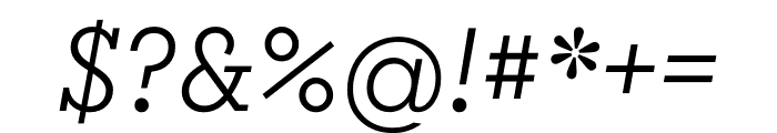 Regular Slab Italic Font OTHER CHARS