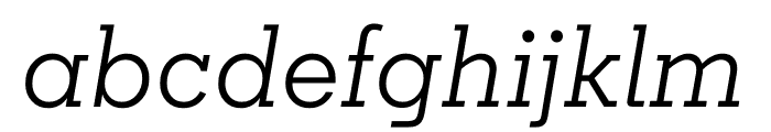 Regular Slab Italic Font LOWERCASE