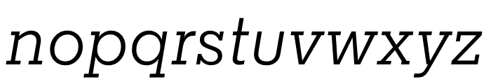 Regular Slab Italic Font LOWERCASE