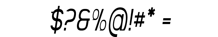 Rendart-CondensedItalic Font OTHER CHARS